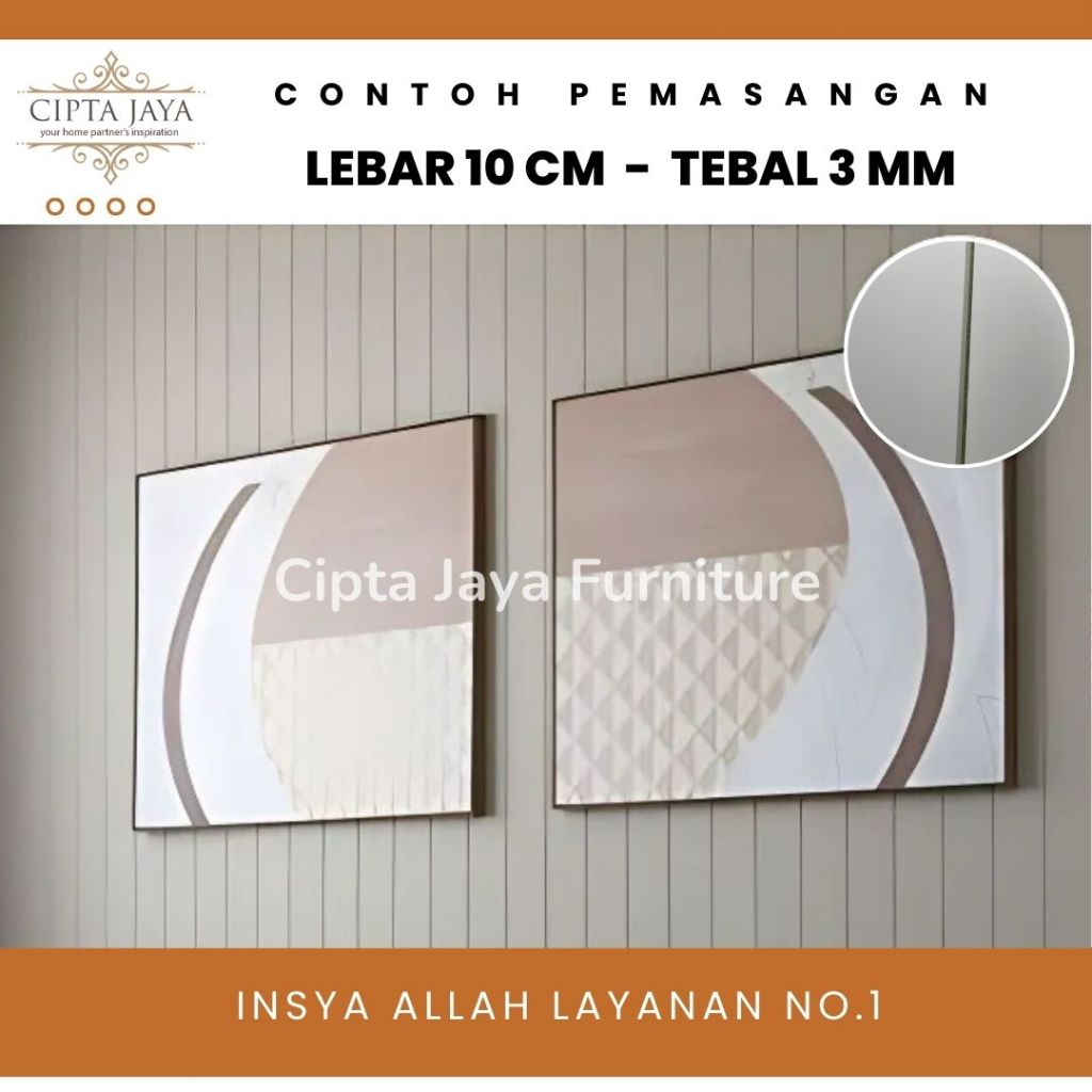 Slat Wall Slatwall Batten Wal Décor 3 mm Ukuran 100 x 10 cm dan 122 x 10 cm Panel Lis List Hiasan Wa