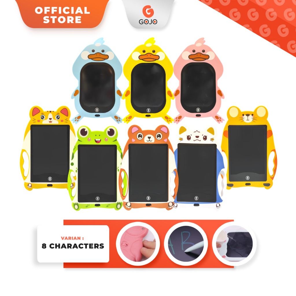 

LCD Writing Tablet Colourful And Cute With Drawing Pen Papan Tulis Digital / Papan Tulis Anak Edukasi Anak Motif Hewan Lucu