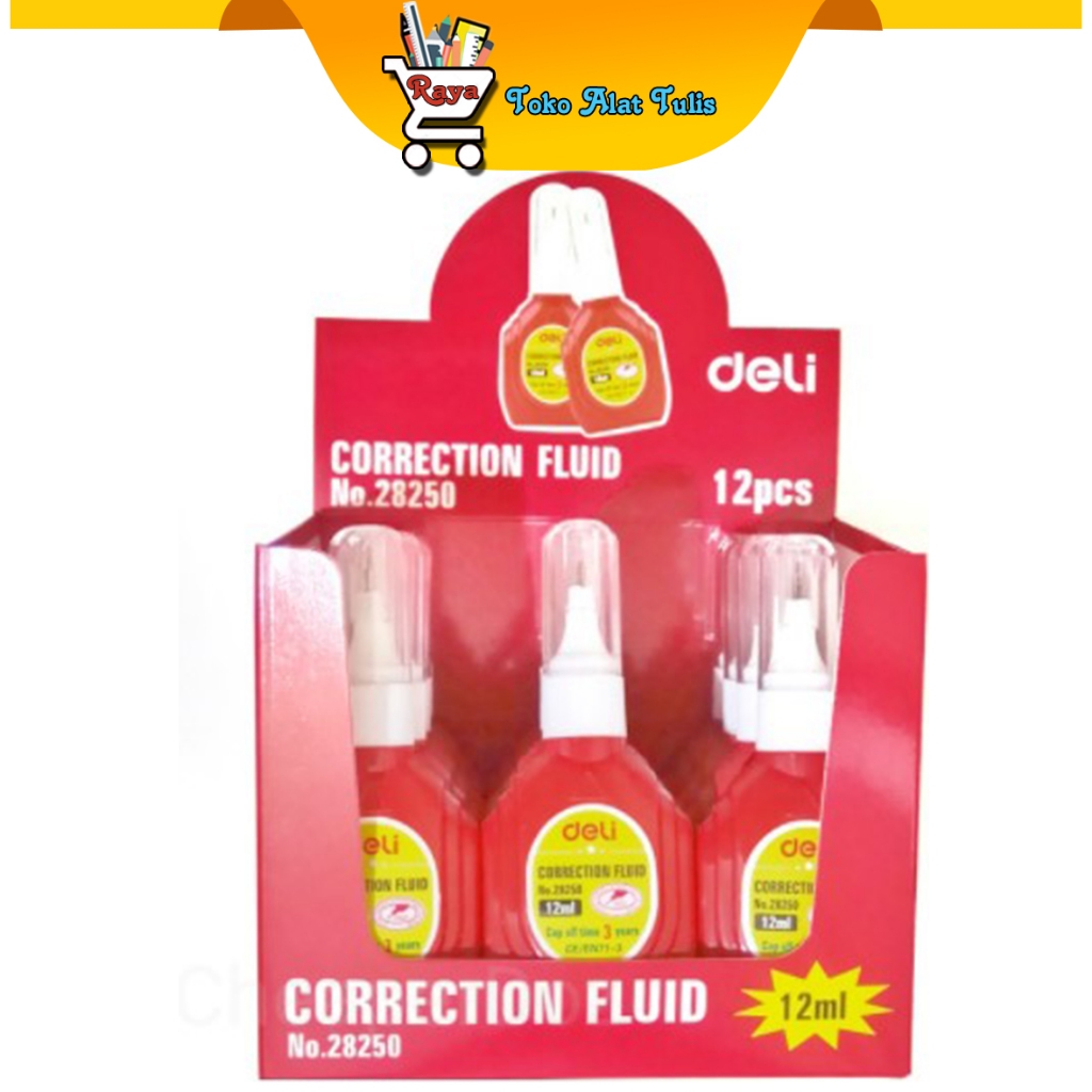 Deli Correction Cairan Fluid Tip-Ex Cairan Penghapus  C28250N