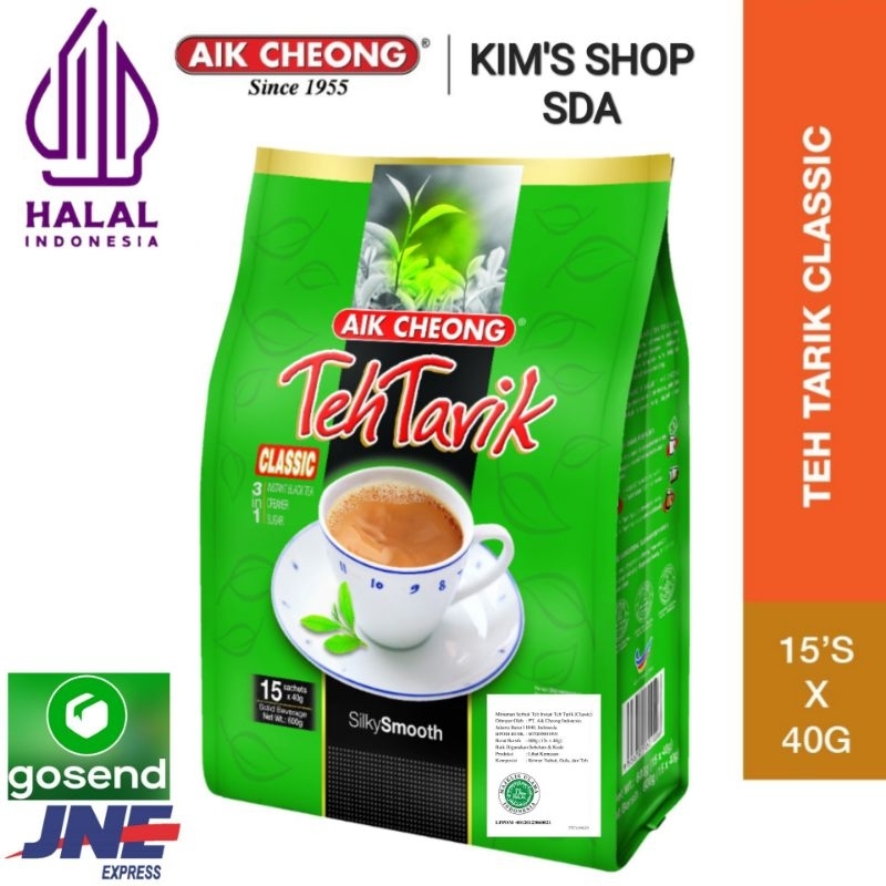 

EXP : 26 JUNI 2025 - TEH TARIK CLASSIC AIK CHEONG 600GR ( 15 SACHET X 40 GRAM )