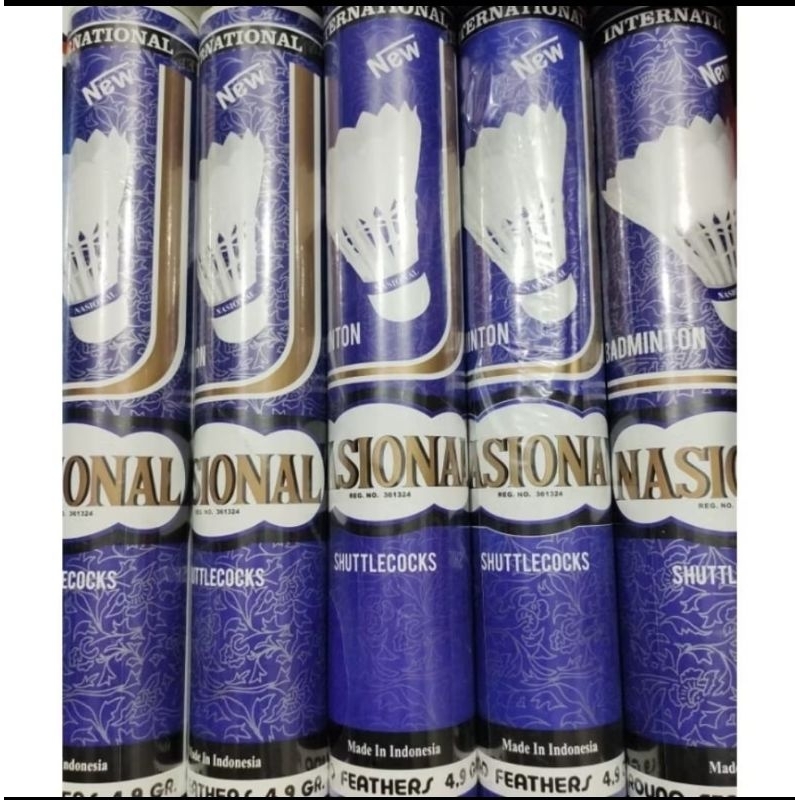 Bola Bulutangkis/Kok Badminton/Shuttlecock Badminton merk NASIONAL ISI 12 Pcs