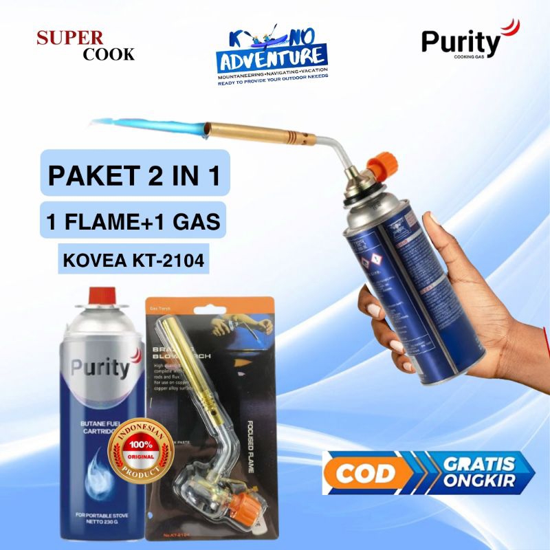 KEPALA LAS GAS TORCH PORTABLE BLENDER LOW TORCH / GAS TORCH MANUAL ORIGINAL / Flame gun kuningan / f