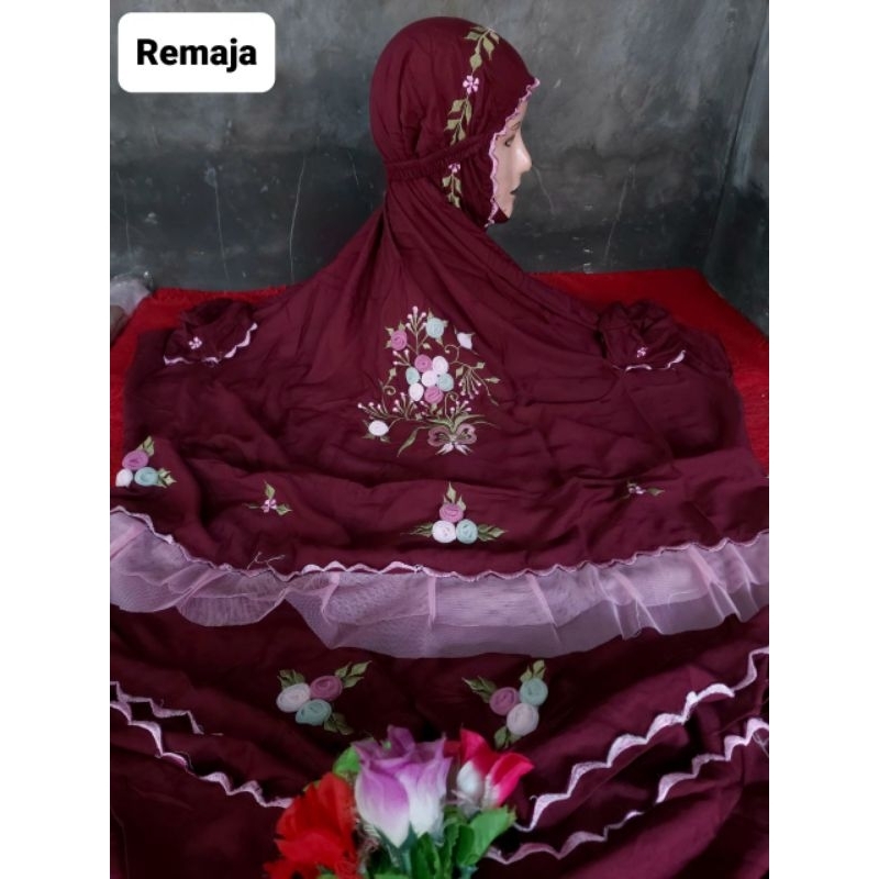 MUKENA TERUSAN  RAYON REMAJA BORDIR CANTIK