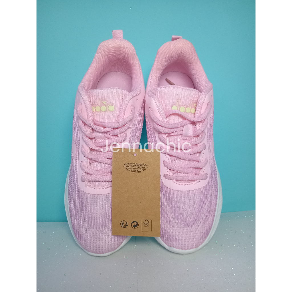 DIADORA HUXLEY | PINK | ORIGINAL ASLI | SEPATU OLAHRAGA | MODEL TALI | ANTI SLIP