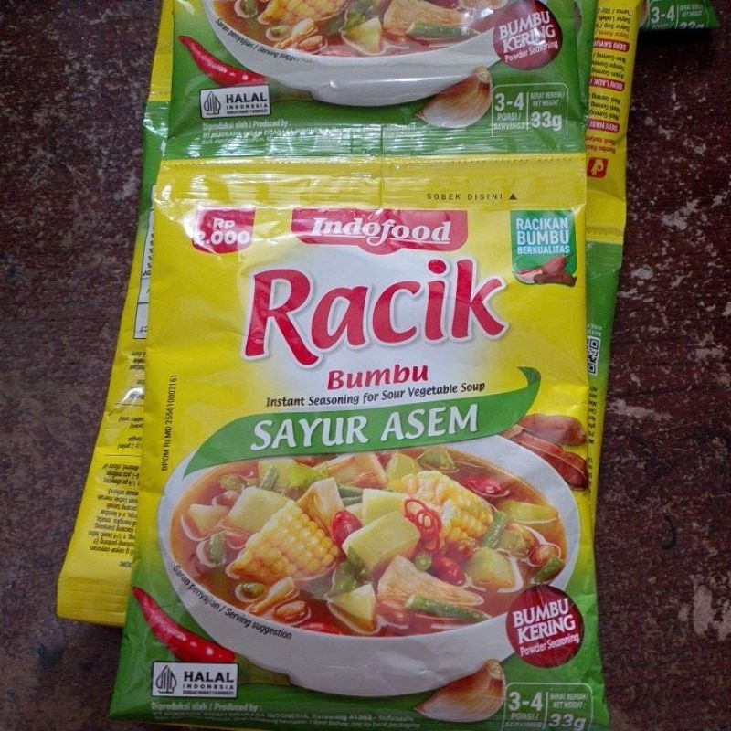 

Bumbu Sayur Asem RACIK / Racik Bumbu instan sayur asem 33gr