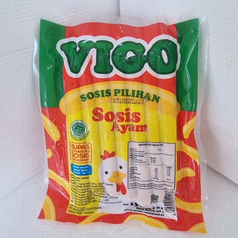 

Vigo Sosis Ayam Long 500g isi 15