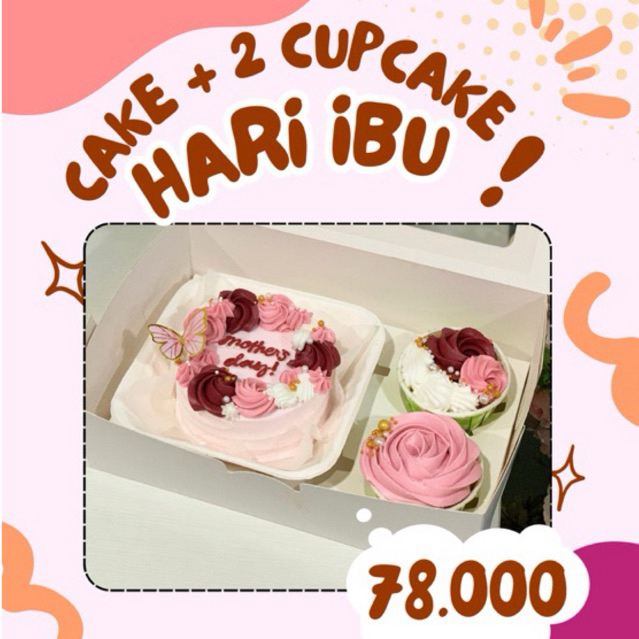 

[BISA DADAKAN] COMBO BENTO CAKE + 2 CUPCAKE ByMunsky