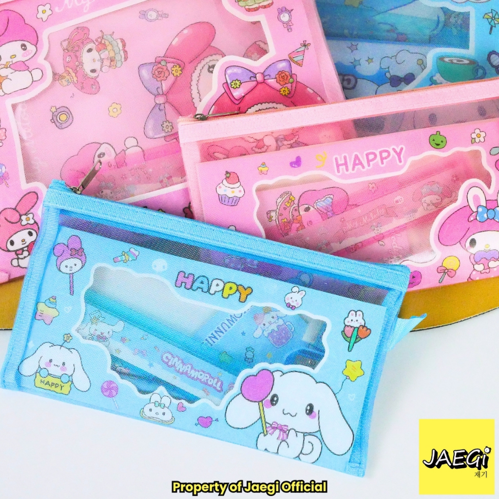 

JAEGi - Paket Sanrio Character Pouch Set isi Kotak Pensil dan Peralatan Tulis