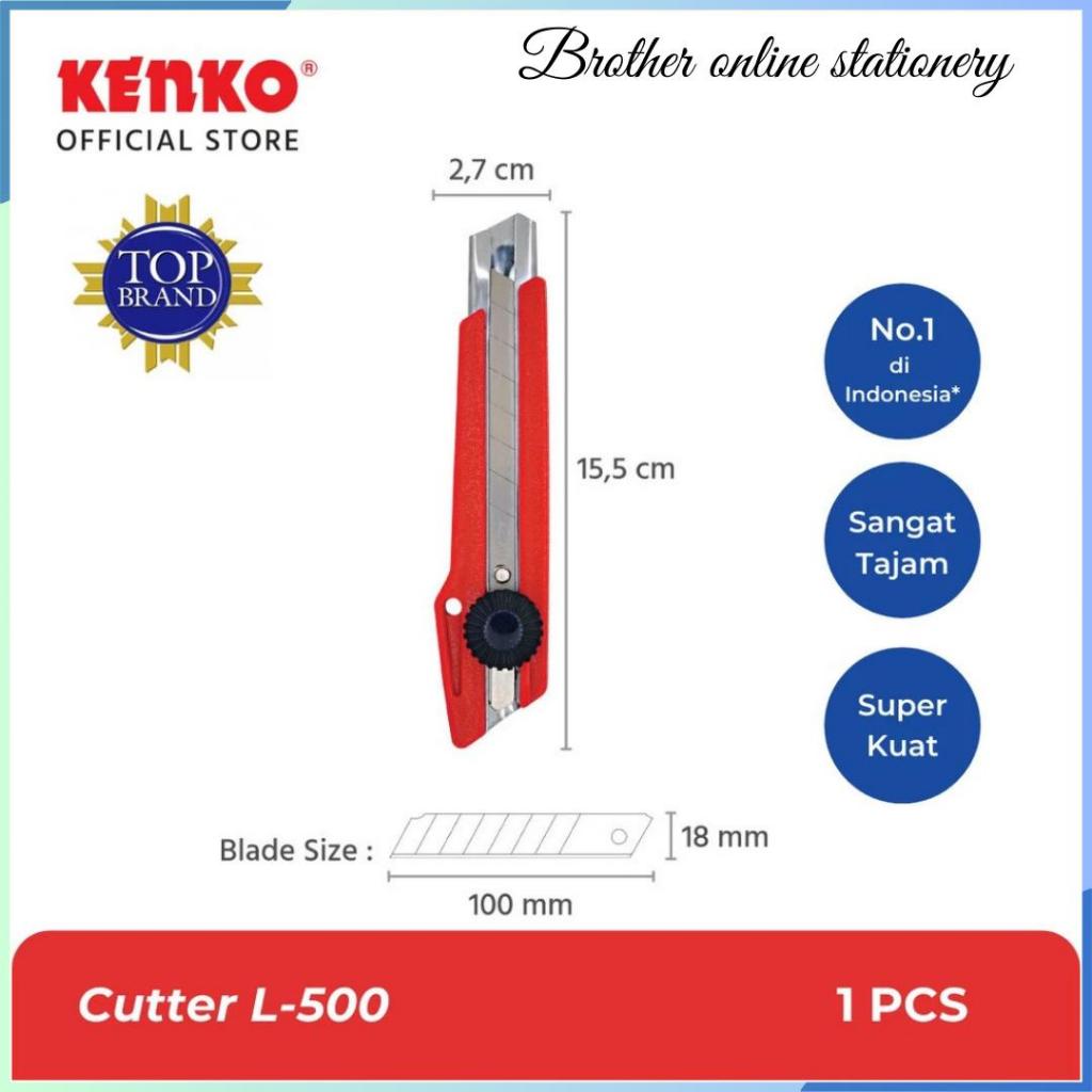 

BOS KENKO Cutter L500/ Pemotong Kertas/ Pisau/ Silet/ Art/ Craft