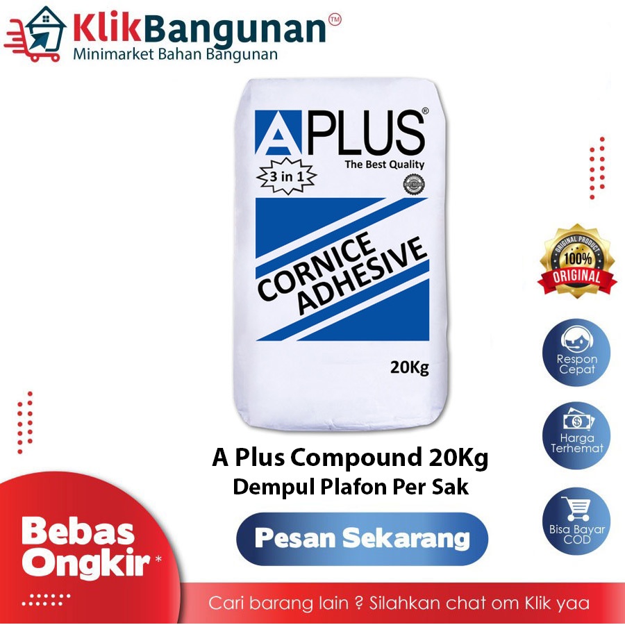 APLUS COMPOUND 20KG / A PLUS DEMPUL PLAFON / COMPOUND PLAFON GYPSUM