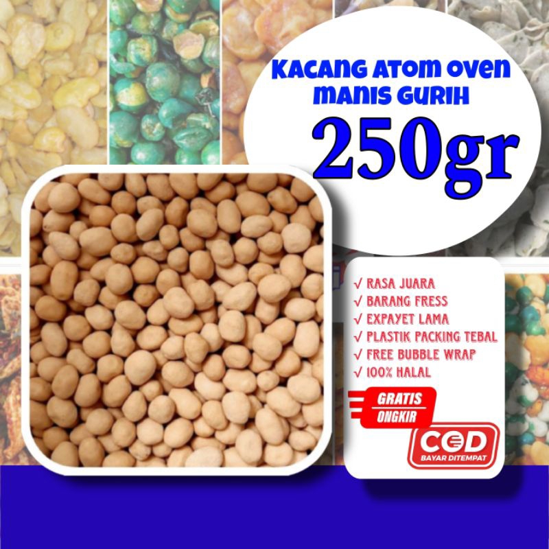 

kacang atom oven 250gr/kacang telur/kacang telor/kacang atom telur oven