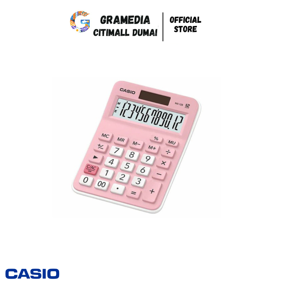 

CASIO CALCULATOR MX 12B PINK- Kalkulator Kantor Dagang 12 Digits (Original) Gramedia Citimall Dumai