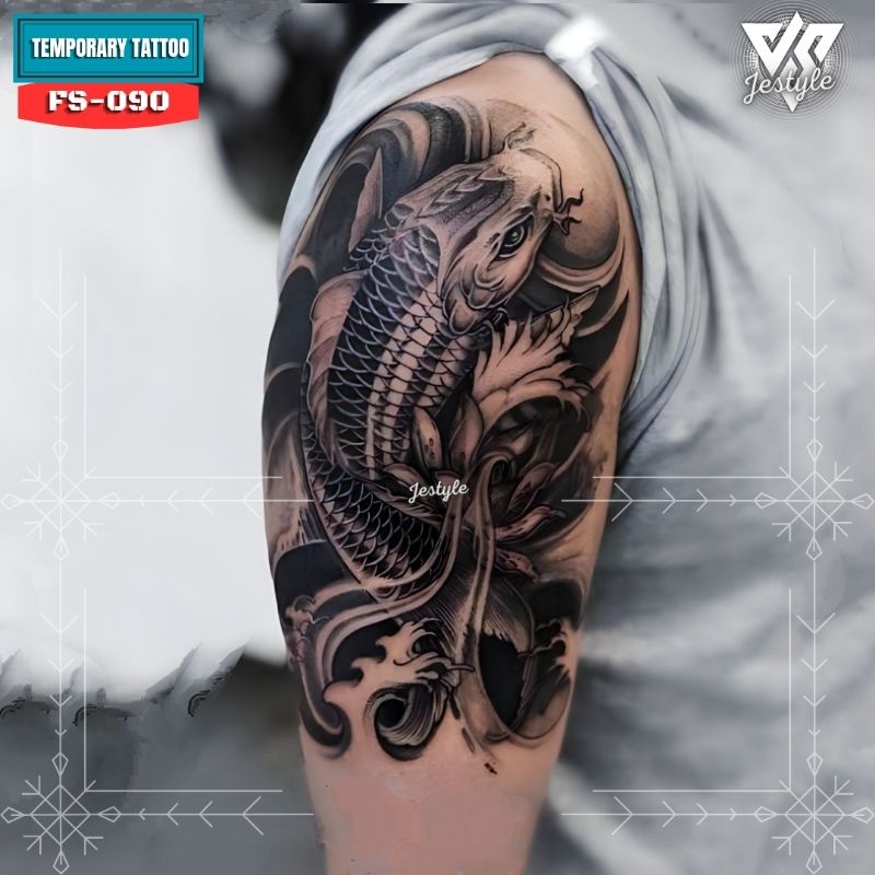 [FS-090] Tato Temporer Temporary Tattoo ikan koi