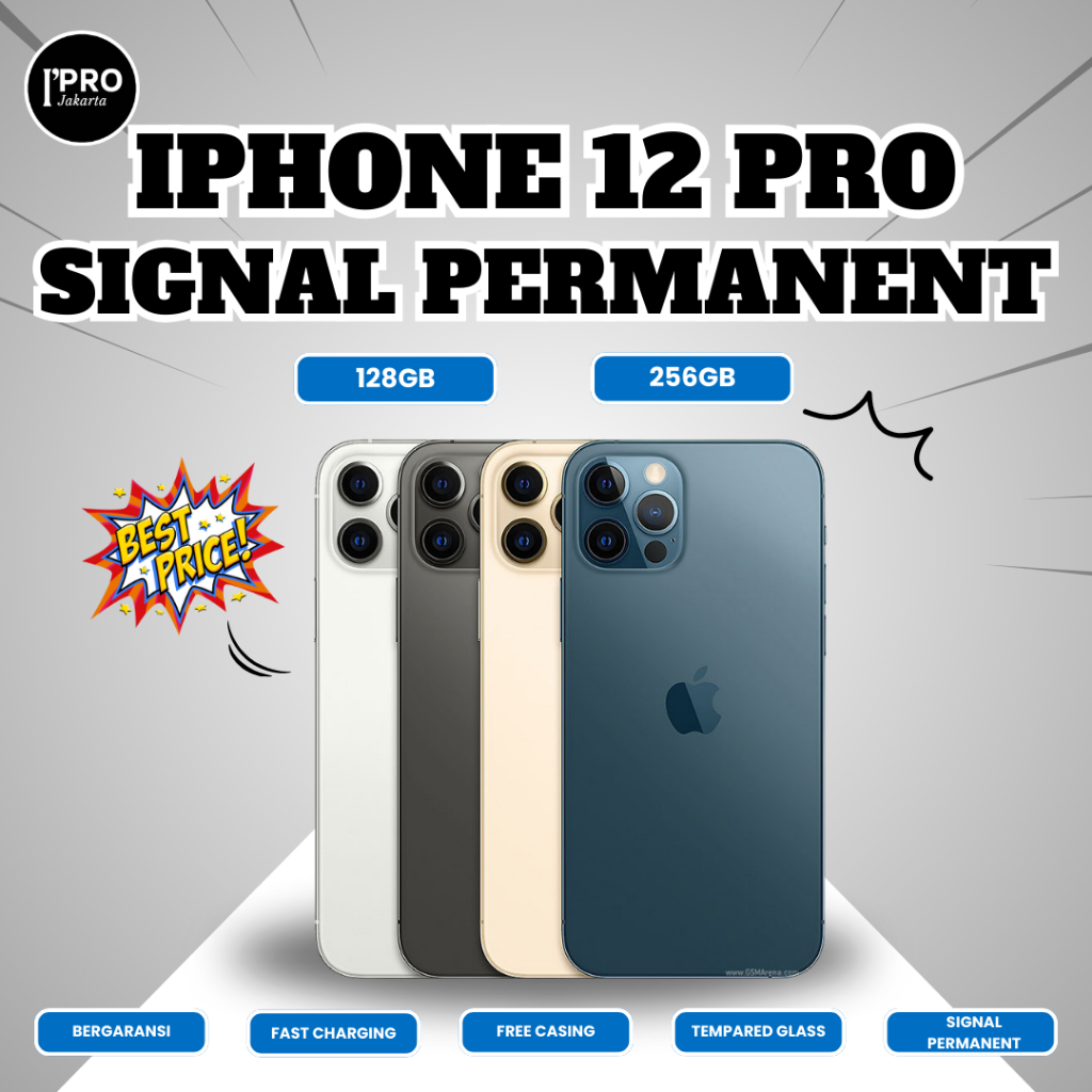 IPHONE 12 PRO 128GB/256GB BEACUKAI FULLSET