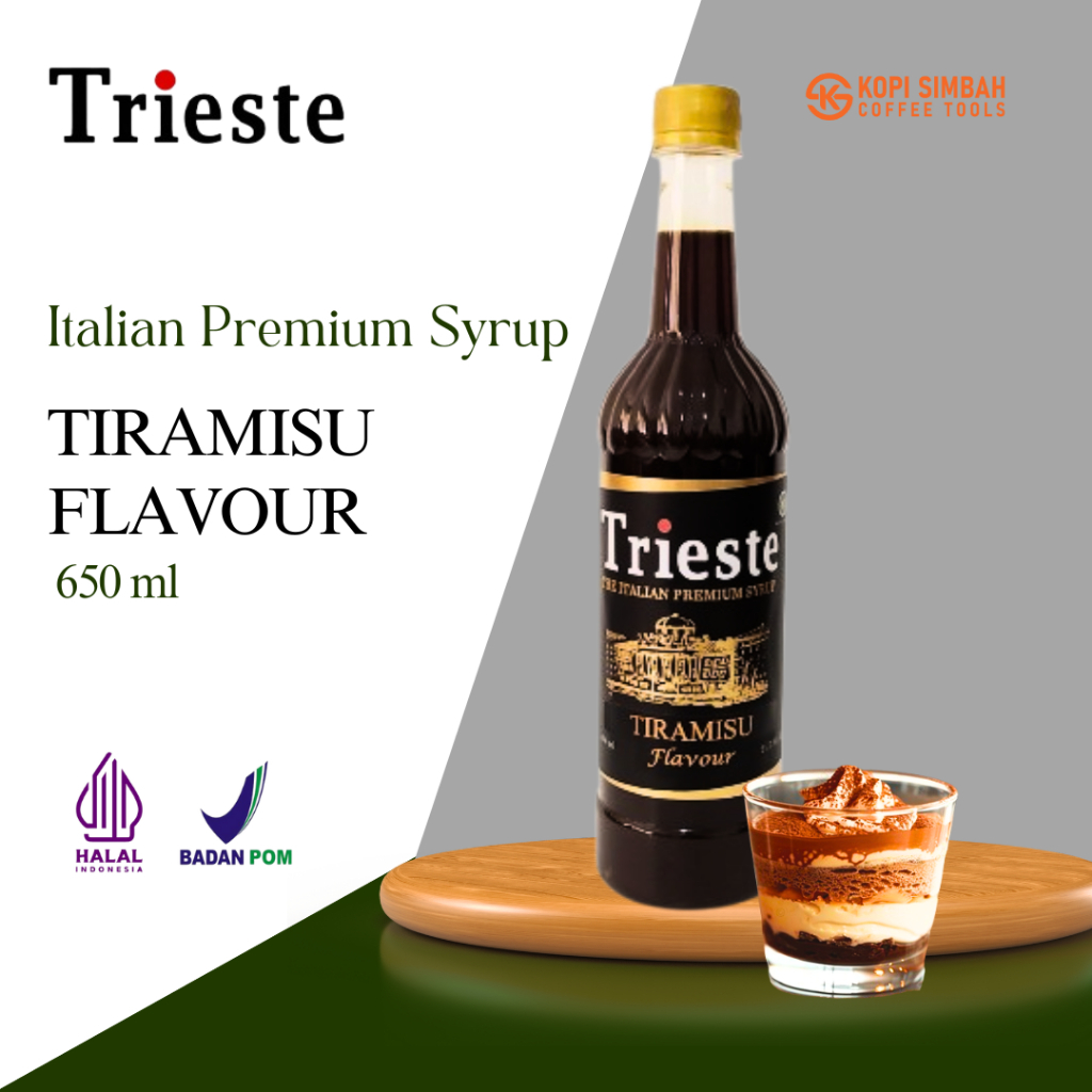 

Syrup TRIESTE Rasa TIRAMISU 650 ml Italian Premium Sirup Flavoured Minuman Bartender Kopi