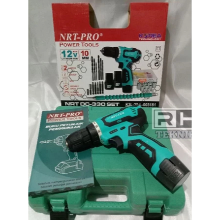 NRT PRO DC 330 set 12v BOR CORDLESS NRT PRO - BOR BATERAI NRT PRO