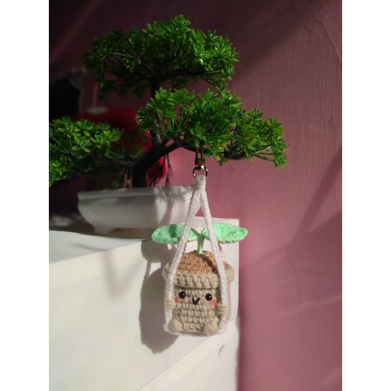 Gantungan Pot Ayun Rajut | Dekorasi Pot Ayun