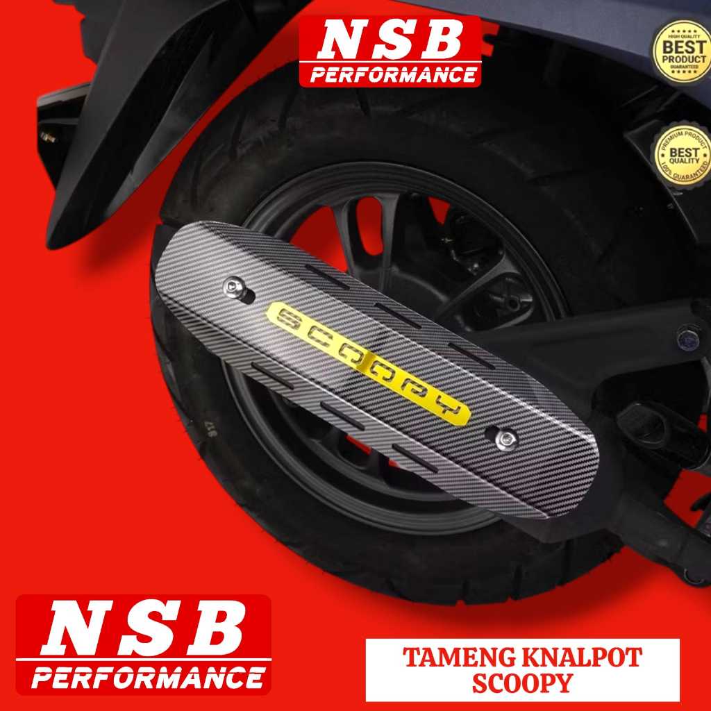 TAMENG KNALPOT COVER KNALPOT NSB RACING ALL VARIAN HONDA SCOOPY NSB RACING CARBON TUTUP KNALPOT VARI