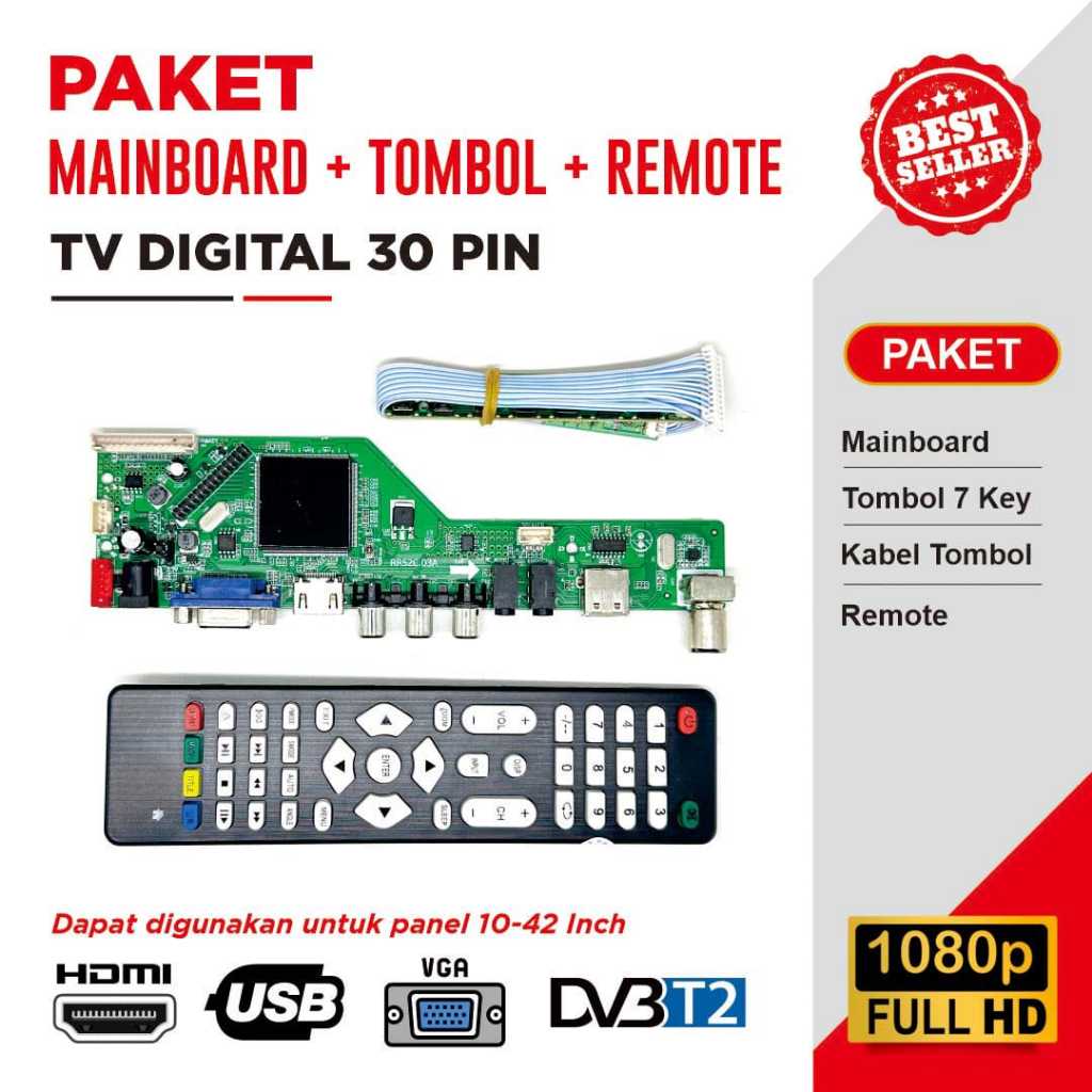 Mainboard Board RR52C.03A Pengganti TV Digital Onemi Weyon Ikedo Sakura JUC Aoyama Animax LCD LED