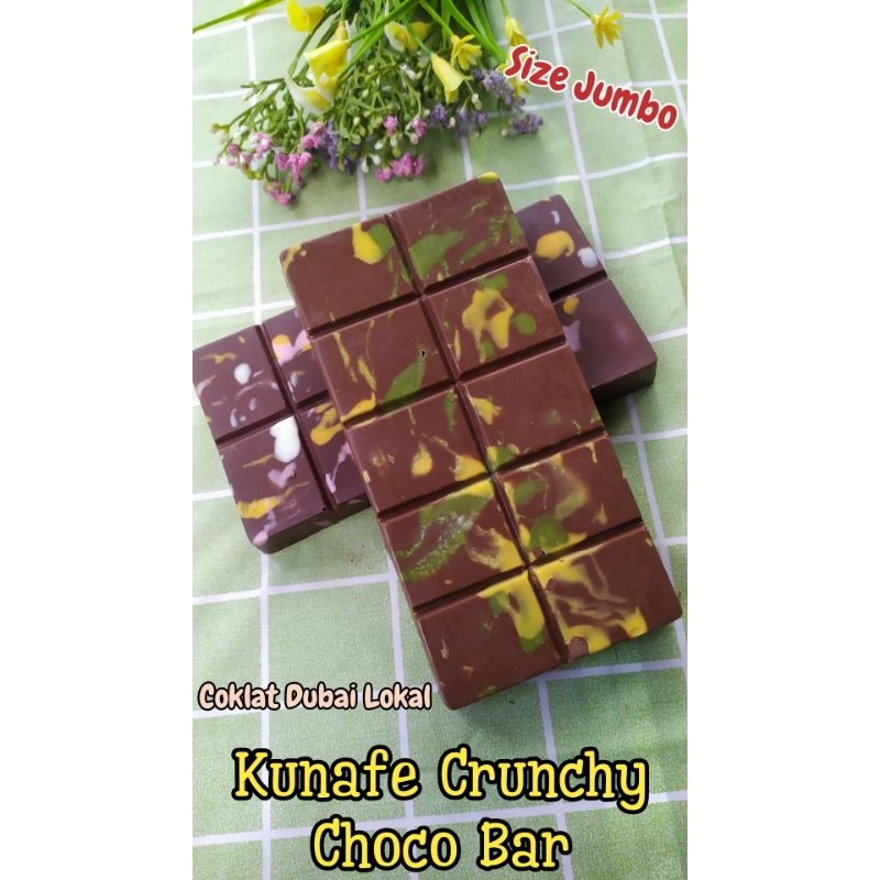 

Kunafa Crunchy Choco Bar/Coklat Dubai Lokal