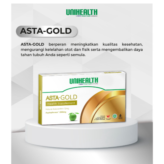 Suplemen Otot ASTA GOLD - Unihealth - Antioksidan