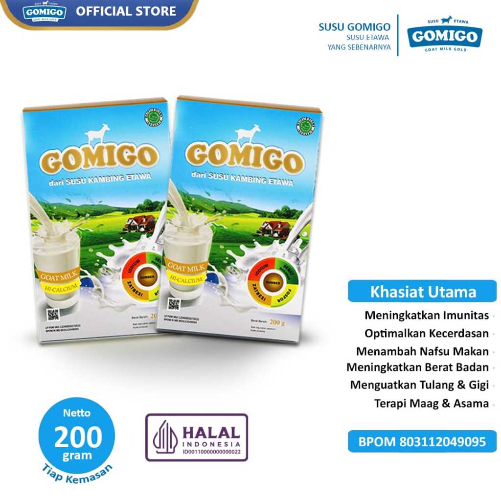 

GOMIGO Susu Etawa Untuk Anak Plus Kolostrum Paket 2 Box