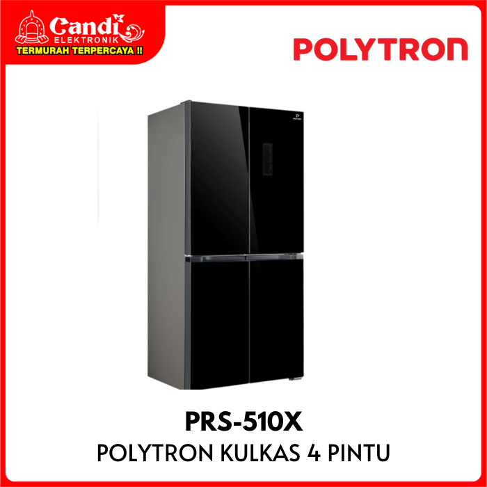 POLYTRON Kulkas 4 Pintu Kapasitas 480 Liter New Belleza Inverter PRS-510X