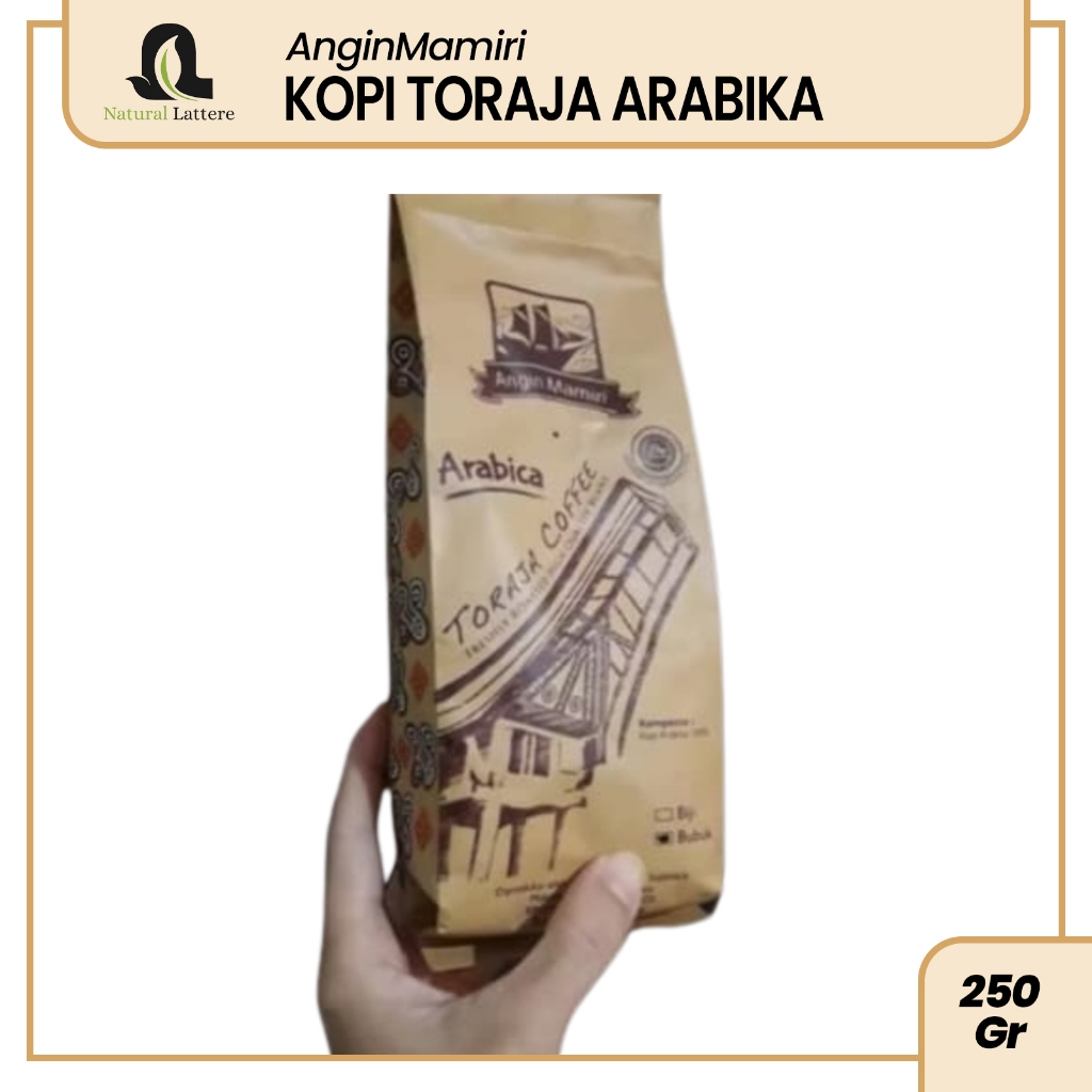 

Kopi Toraja Arabica ANGIN MAMIRI khas Sulawesi 250 gr