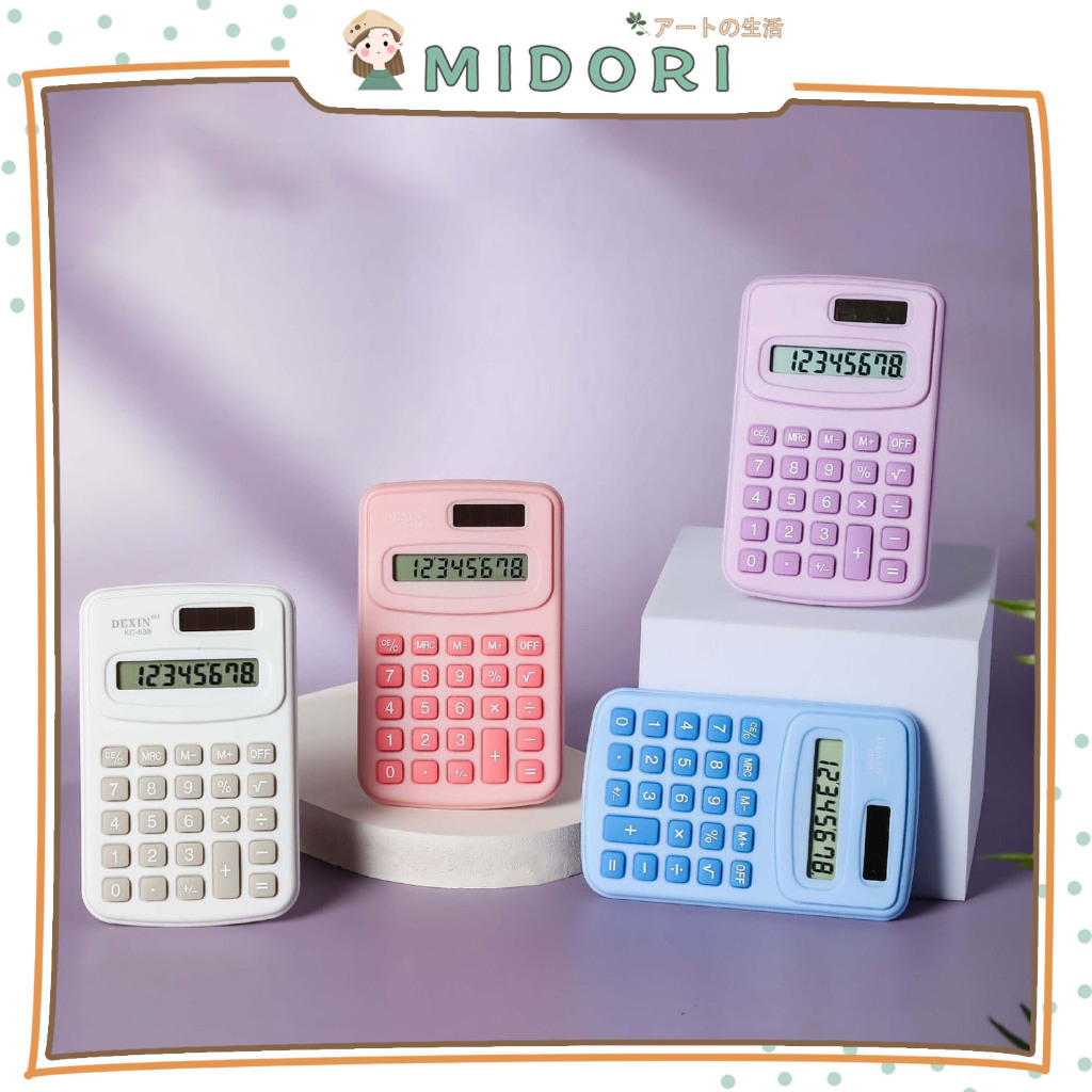 

[MIDORI] MINI CALCULATOR Small Desain Minimalis Portable Kalkulator Alat Hitung Aesthetic - F0308