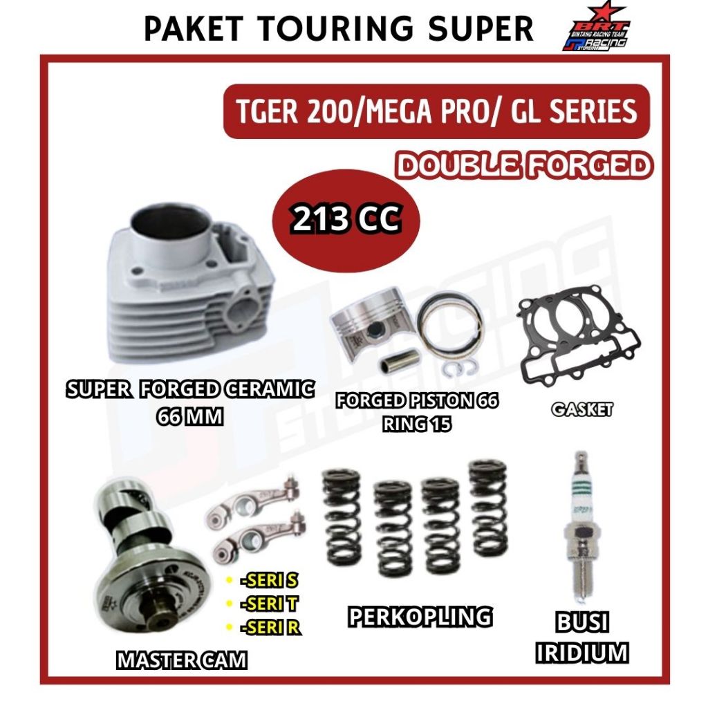 Paket Bore UP Tiger 2000 - Block Ceramic-Piston-Per Kopling-Master Cam-BRT Paket Touring 2