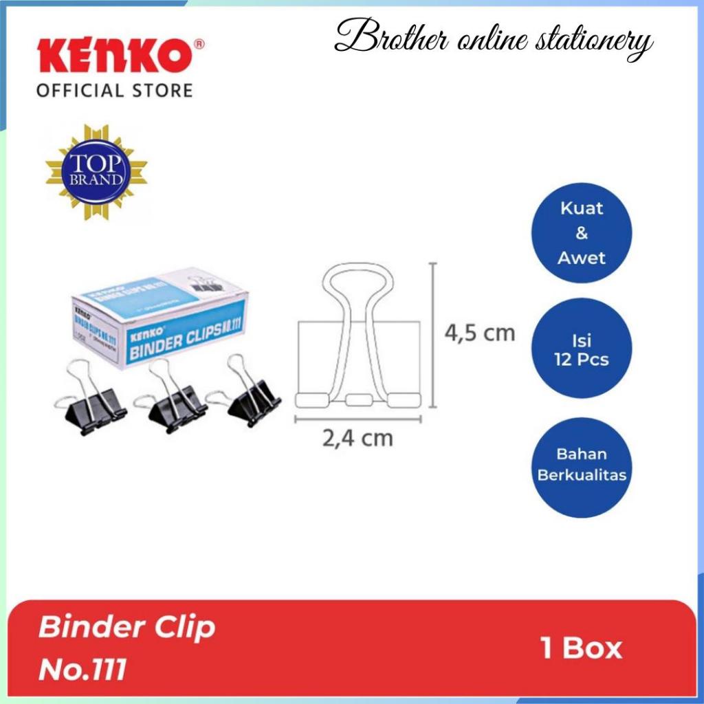

BOS KENKO Binder clips 111/ Jepitan/ Klip/ Penjepit Kertas/ Aksesoris