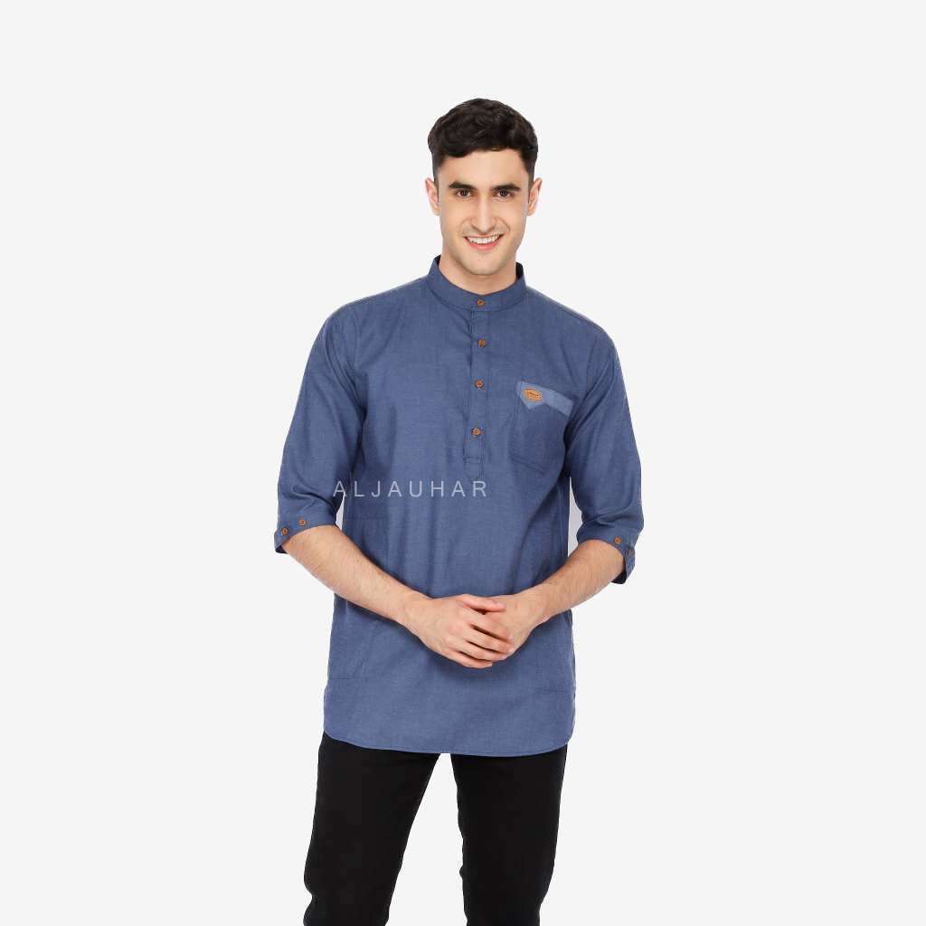 ALJAUHAR Baju Koko Pakistan Denim / Koko Kurta Ayah Couple Denim