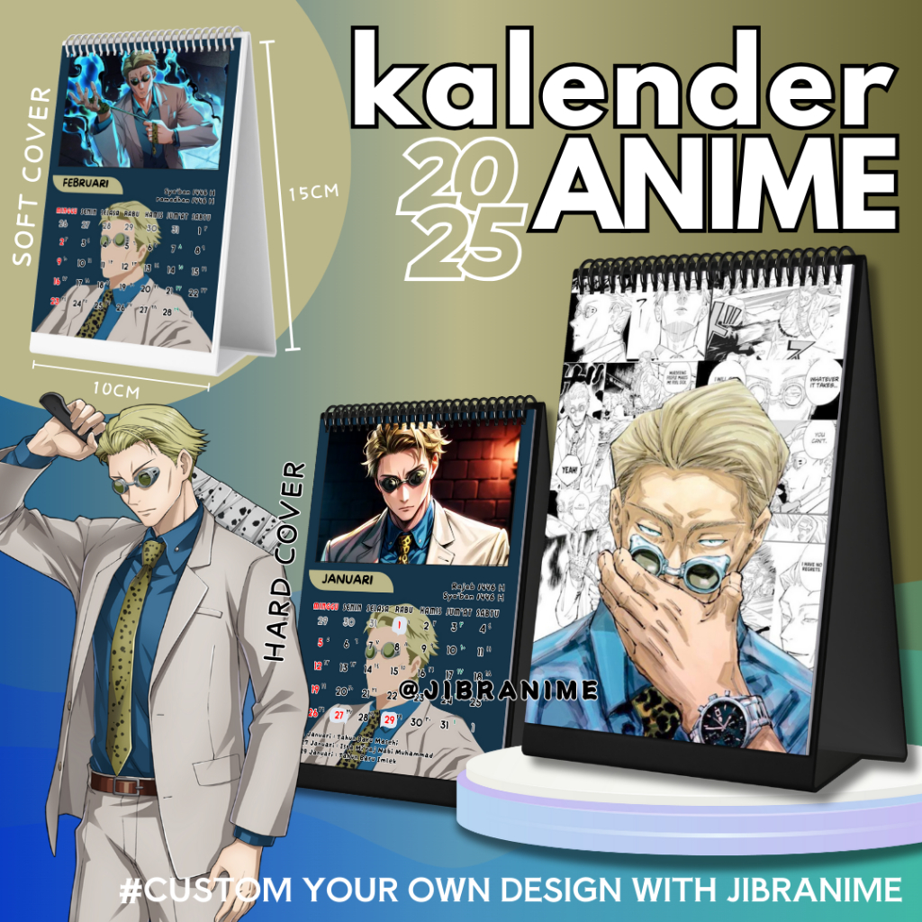 

Calendar / kalender meja 2025 anime Nanami Jujutsu Kaisen / Custom kalender