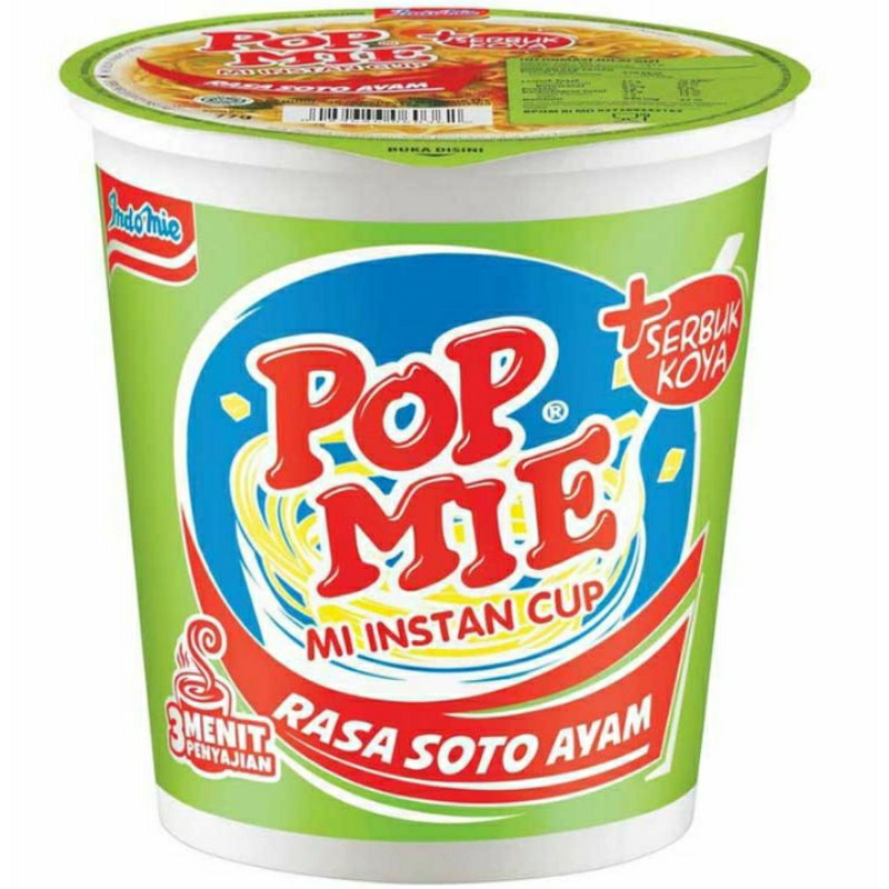 

Pop mie instan rasa soto ayam 77g