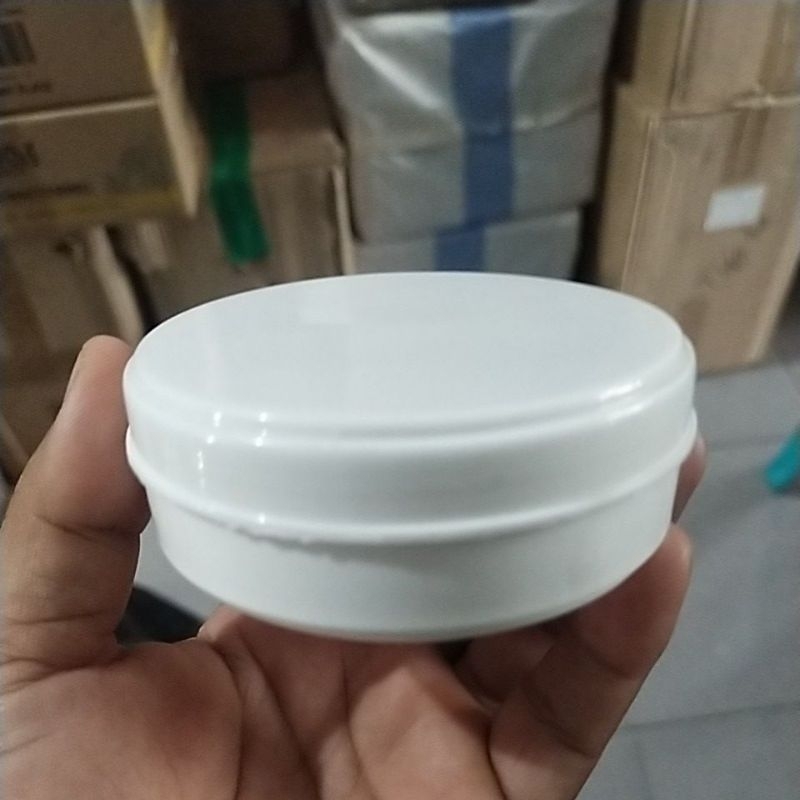 [ per 500 ] pot lulur 100 ML putih kemasan plastik kosong