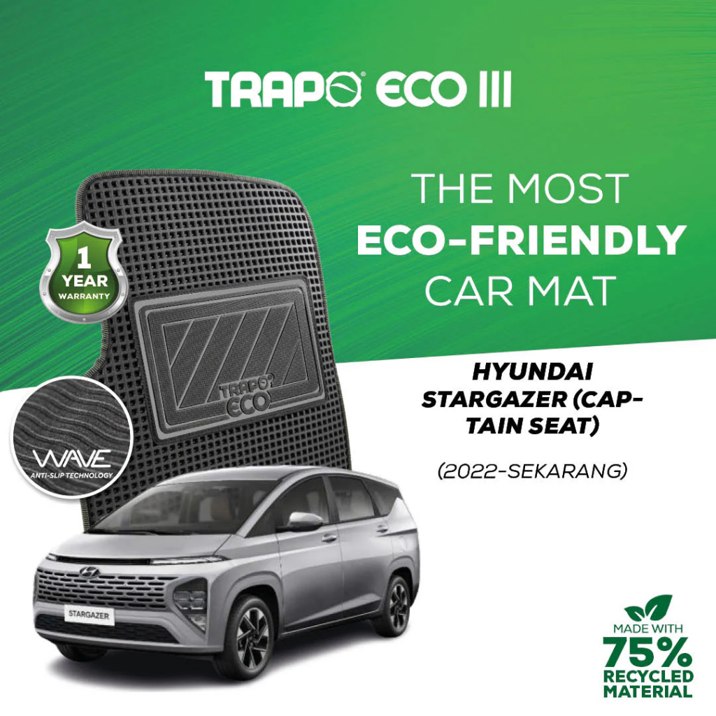 Karpet Trapo Eco III Hyundai Stargazer Captain Seat (2022-Sekarang) Karpet Stargazer