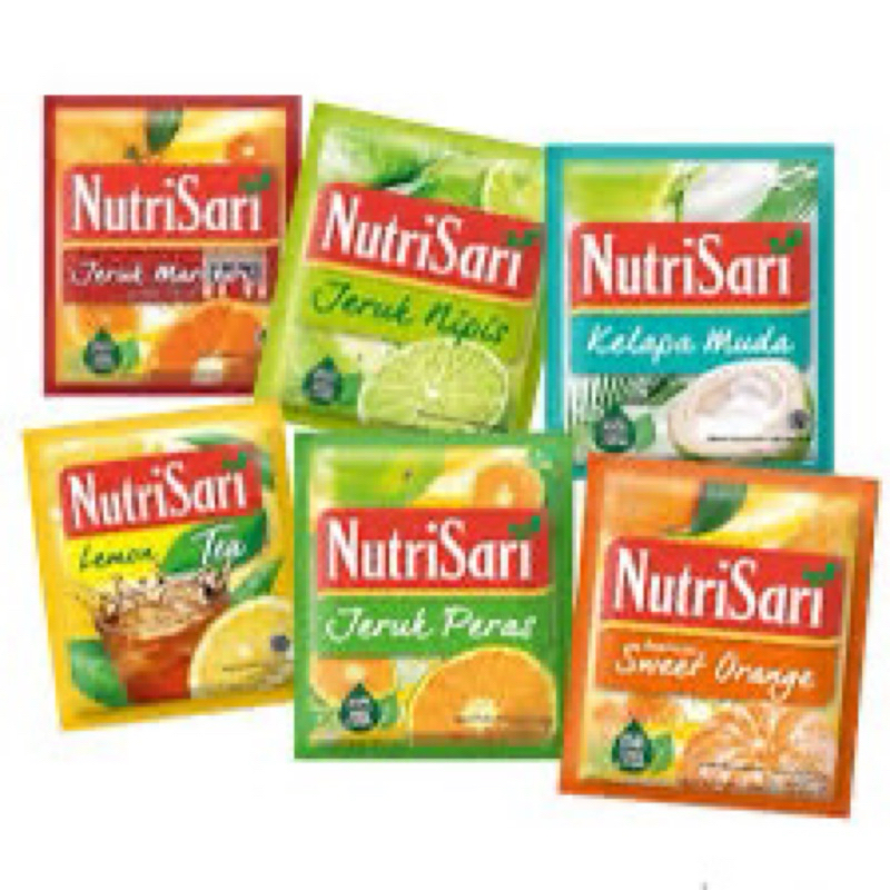 

Nutrisari saschet kemasan 14gr isi 10 sachet