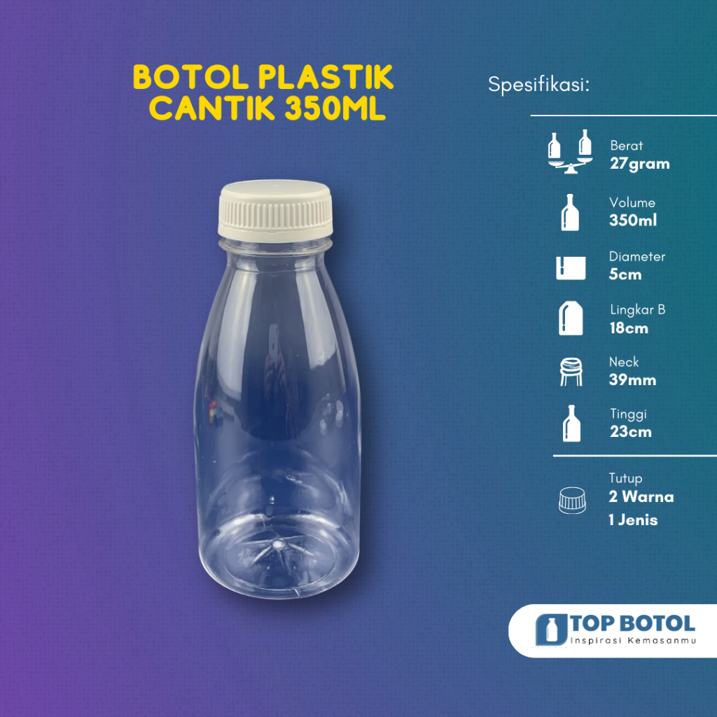 (Paket isi 30pcs) BOTOL PLASTIK 350ML BOTOL KALE CANTIK 350ML TEBAL BOTOL KALE 350ML GENDUT BOTOL KE