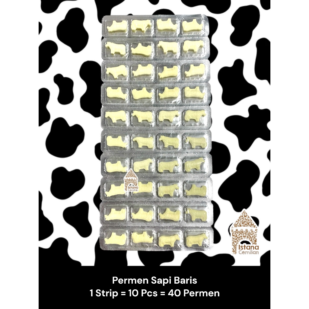 

Permen Sapi Baris 1 Strip (isi 40 pcs)