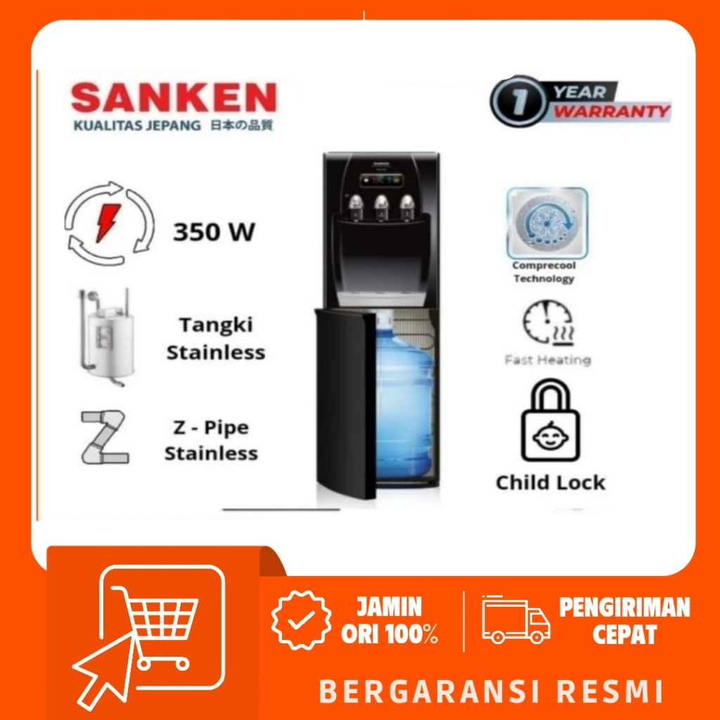 SANKEN Dispenser HWD- C500E Kompresor C500E Galon Bawah  HWD-C500E