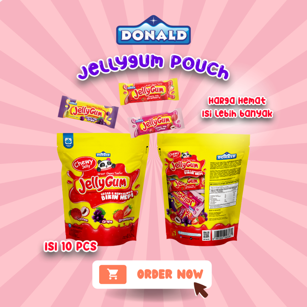 

Donald Jellygum Pouch - Isi 10 Pcs