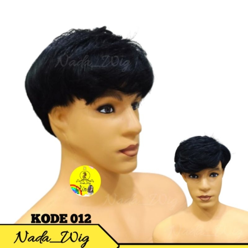 WIG 012 ~ WIG ORI RAMBUT PALSU PRIA MODEL TWO BLOCK COSPLAY  COWOK KOREA