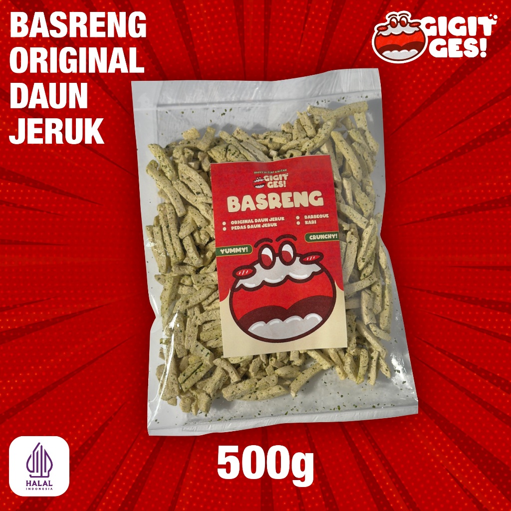 

Basreng 500g Rasa Original Daun Jeruk Renyah Gurih Kriuk Krispy Rempah Snack Cemilan GIGITGES