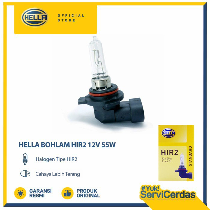 Lampu Mobil Hella Bohlam Halogen HIR2 12V 55W 1pcs - Bohlam Mobil