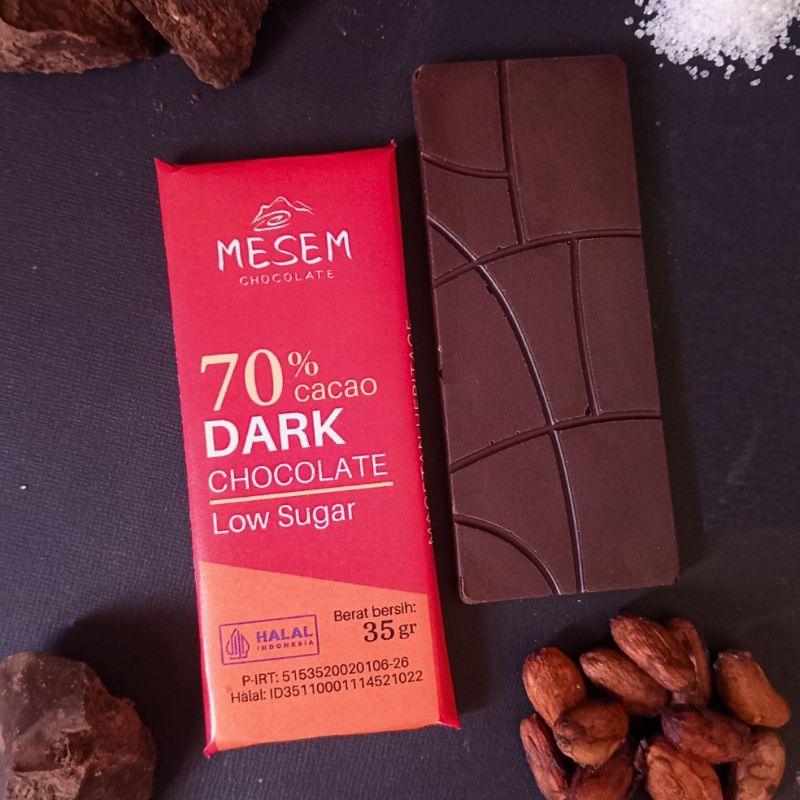 

Mesem 70% Dark Chocolate | Coklat Kismis Bar | Coklat couverture | Coklat Premium Gluten Free 35 gram