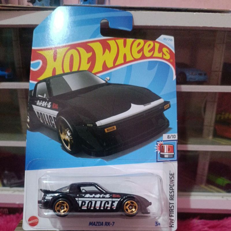 Hot Wheels Mazda RX-7 Police Hitam