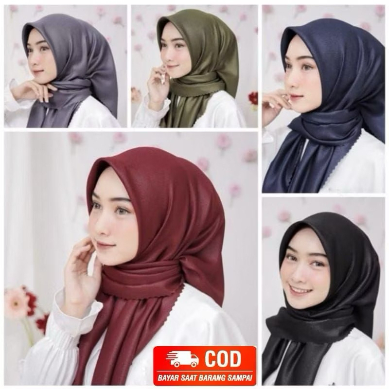 HIJAB GLAMOUR PREMIUM LASERCUT JILBAB SHINAR GLAMOUR KERUDUNG SEGI EMPAT POLOS GLITER