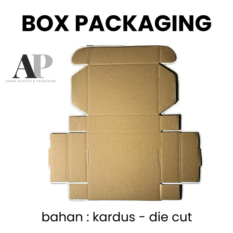 

Kotak Packaging Kardus model Die cut - Ukuran 18 x 12 x 4cm