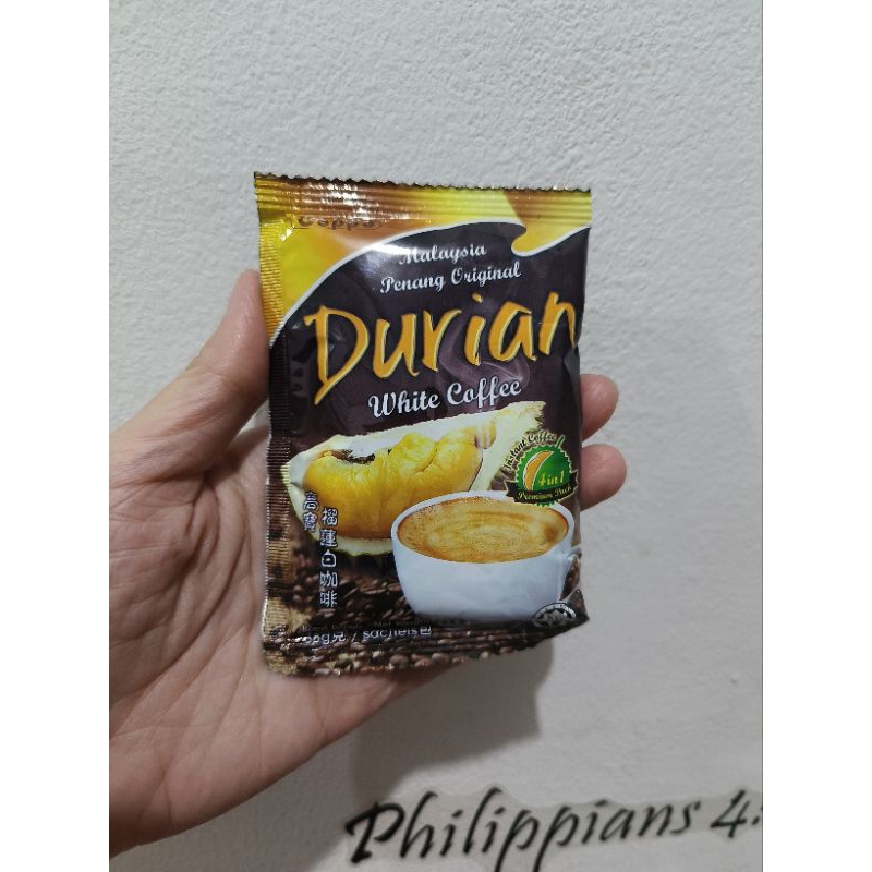 

durian white coffee sachet