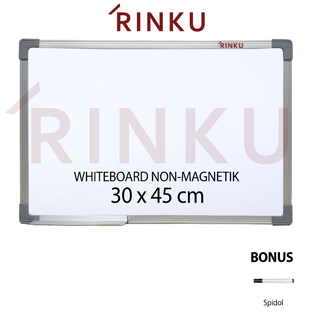 

Papan Tulis Whiteboard Gantung Non Magnetik Rinku 30x45 cm